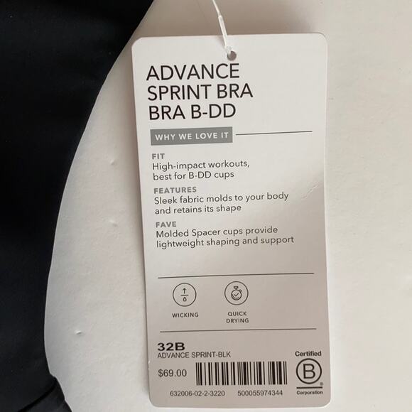 Athleta Advance Sprint High Impact Wireless Sports Bra B-DD 32B - Picture 6 of 11